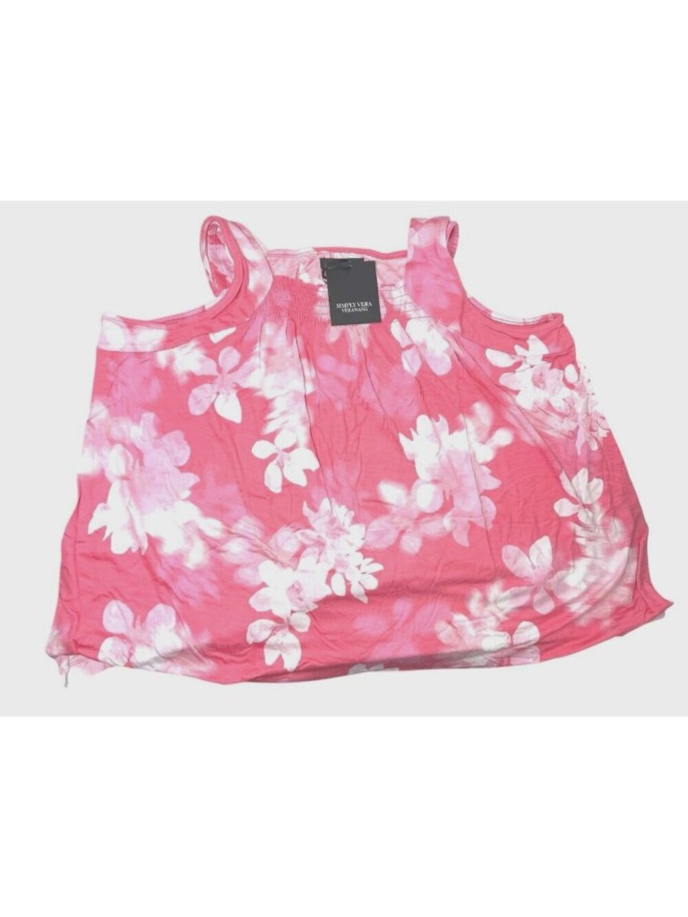 Simply Vera Wang Womens Coral Floral Tank & Shorts Pajama 2 Pc Sets Sz XL New - Picture 6 of 10